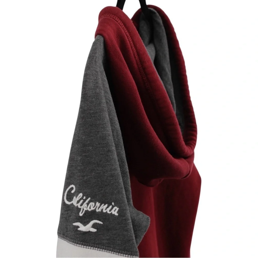 Hollister Y2K Spellout Zipper Hooded‎ Jacket Academia College Size M